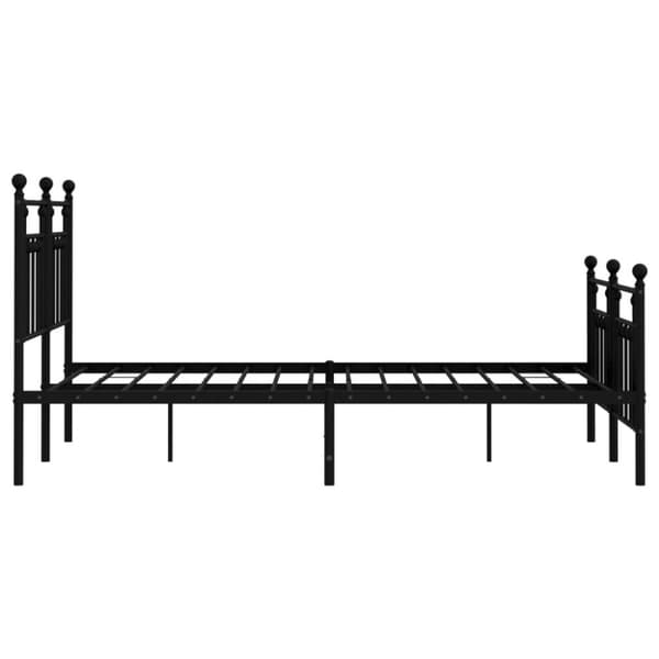 Sengeramme med sengegavl og fodgærde 140x200 cm metal sort - Sengestel - Sengeramme - Home & Living