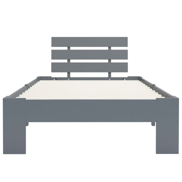 Sengestel massivt fyrretræ 100 x 200 cm grå - Sengeramme - Sengerammer - Home & Living