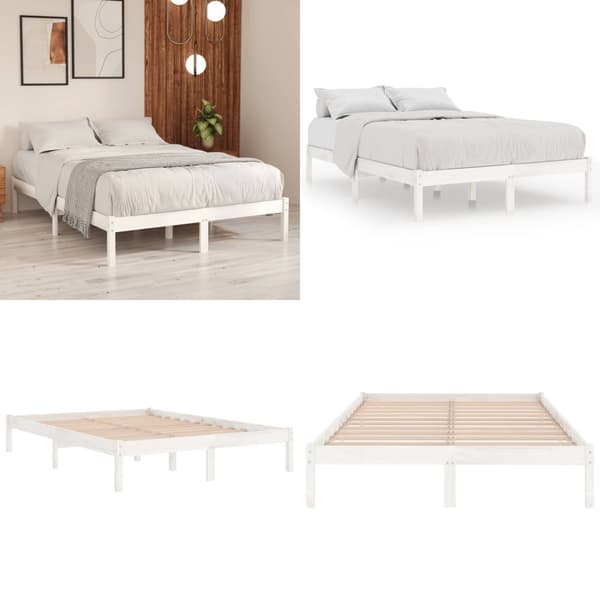 Sengestel 120x200 cm massivt fyrretræ hvid - Sengestel - Sengeramme - Home & Living