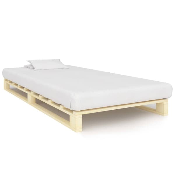 Palleseng massivt fyrretræ 100 x 200 cm - Sengeramme - Sengerammer - Home & Living