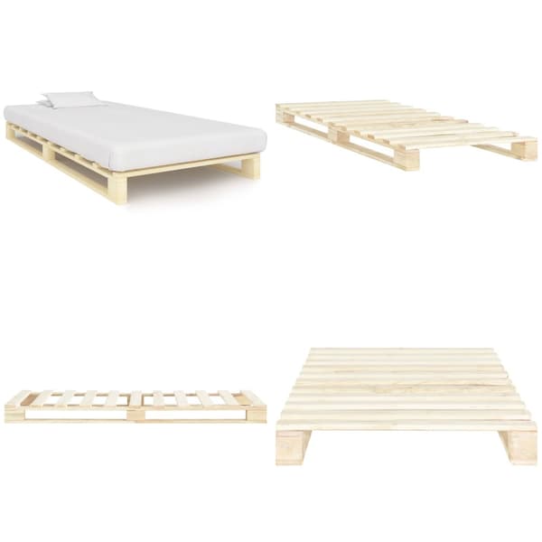 Palleseng massivt fyrretræ 100 x 200 cm - Sengeramme - Sengerammer - Home & Living