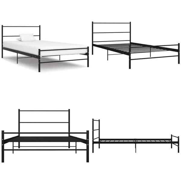 Sängynrunko musta metalli 90x200 cm - Sängynrunko - Sängynrungot - Home & Living