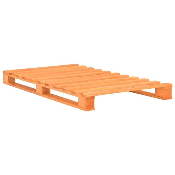 Palleseng massivt fyrretræ 100 x 200 cm brun - Sengeramme - Sengerammer - Home & Living