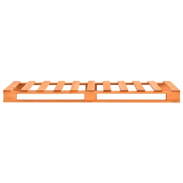 Palleseng massivt fyrretræ 100 x 200 cm brun - Sengeramme - Sengerammer - Home & Living