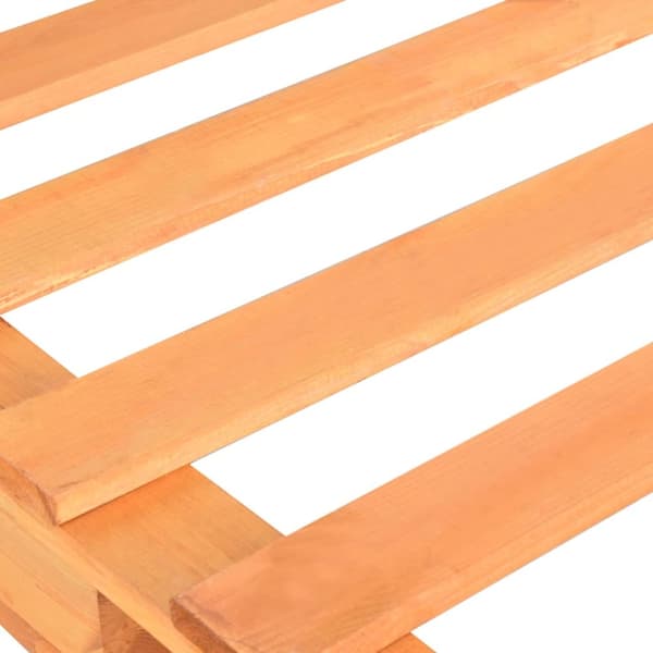 Palleseng massivt fyrretræ 100 x 200 cm brun - Sengeramme - Sengerammer - Home & Living