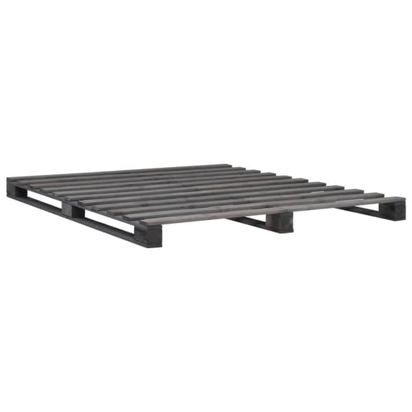 Palleseng massivt fyrretræ 200 x 200 cm grå - Sengestel - Sengeramme - Home & Living