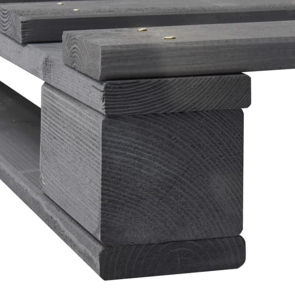 Palleseng massivt fyrretræ 200 x 200 cm grå - Sengestel - Sengeramme - Home & Living