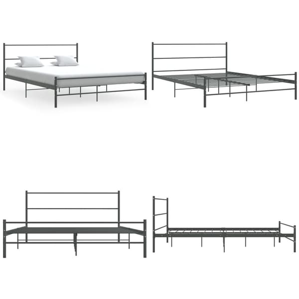 Sengestel 140 x 200 cm metal grå - Sengeramme - Sengerammer - Home & Living
