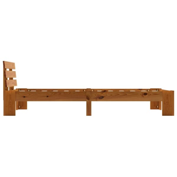 Sängynrunko hunajanruskea täysi mänty 90x200 cm - Sängynrunko - Sängynrungot - Home & Living