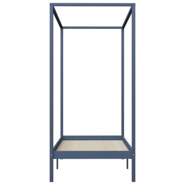 Pylvässänky harmaa täysi mänty 100x200 cm - Sängynrunko - Sängynrungot - Home & Living