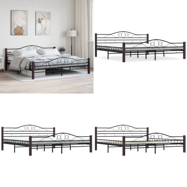 Sengestel 200 x 200 cm metal sort - Sengeramme - Sengerammer - Home & Living