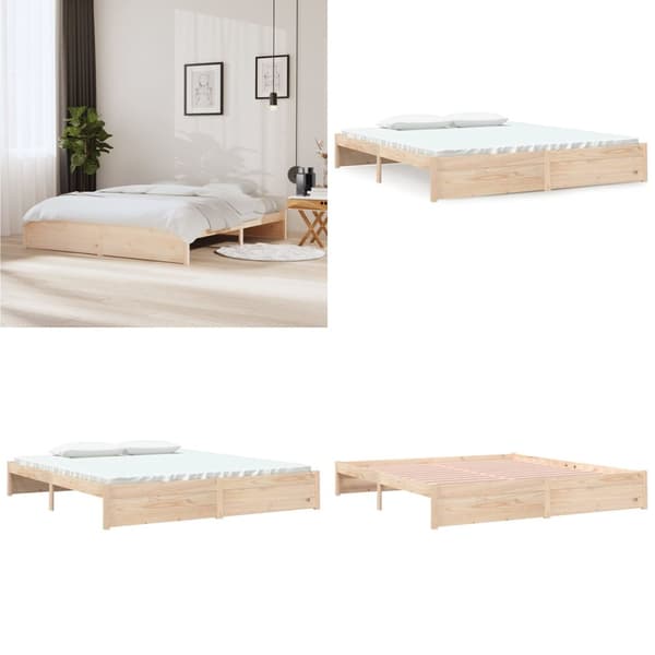 Sengeramme 180x200 cm massivt fyrretræ - Sengeramme - Sengerammer - Home & Living