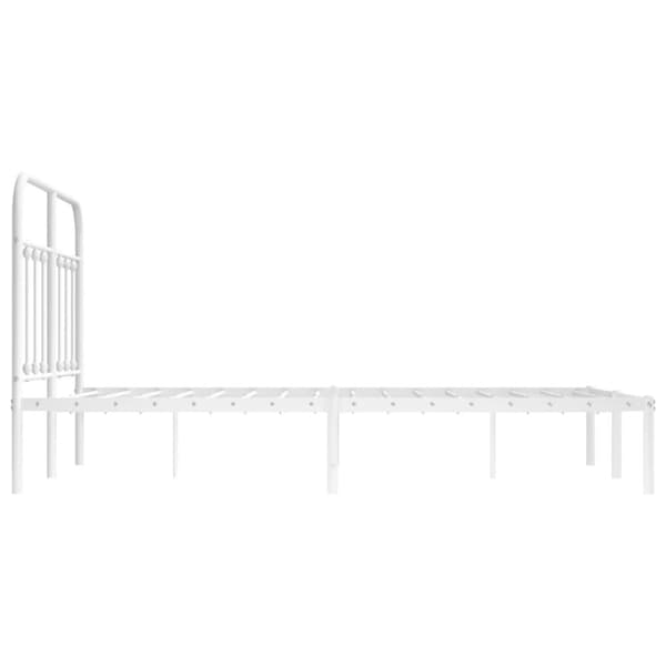 Sengeramme med sengegavl 120x200 cm metal hvid - Sengestel - Sengeramme - Home & Living