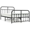 Miniatyrbillede 3 af 11: Sengeramme med sengegavl og fodgærde 120x200 cm metal sort - Sengestel - Sengeramme - Home & Living
