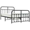 Miniatyrbillede 4 af 11: Sengeramme med sengegavl og fodgærde 120x200 cm metal sort - Sengestel - Sengeramme - Home & Living