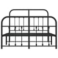 Miniatyrbillede 7 af 11: Sengeramme med sengegavl og fodgærde 120x200 cm metal sort - Sengestel - Sengeramme - Home & Living