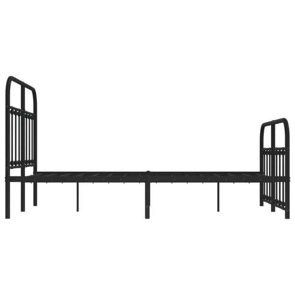 Sengeramme med sengegavl og fodgærde 120x200 cm metal sort - Sengestel - Sengeramme - Home & Living
