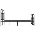 Miniatyrbillede 8 af 11: Sengeramme med sengegavl og fodgærde 120x200 cm metal sort - Sengestel - Sengeramme - Home & Living