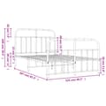 Miniatyrbillede 11 af 11: Sengeramme med sengegavl og fodgærde 120x200 cm metal sort - Sengestel - Sengeramme - Home & Living