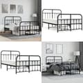 Miniatyrbillede 1 af 11: Sengeramme med sengegavl og fodgærde 120x200 cm metal sort - Sengestel - Sengeramme - Home & Living