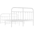 Miniatyrbillede 9 af 11: Sengeramme med sengegavl og fodgærde 140x200 cm metal hvid - Sengestel - Sengeramme - Home & Living