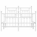 Pikkukuva 7 / 11: Metallinen sängynrunko päädyillä valkoinen 120x200 cm - Sängynrunko -sängynrungot - Varavuode - Home & Living