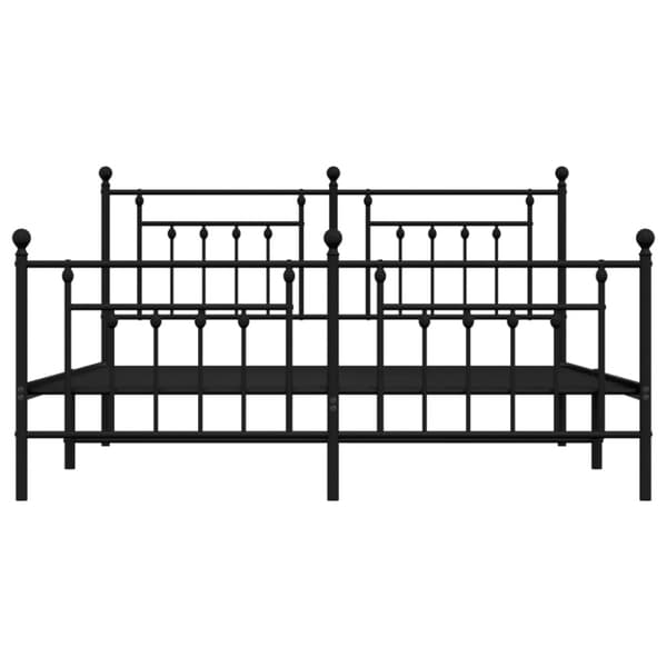 Metallinen sängynrunko päädyillä musta 180x200 cm - Sängynrunko -sängynrungot - Varavuode - Home & Living