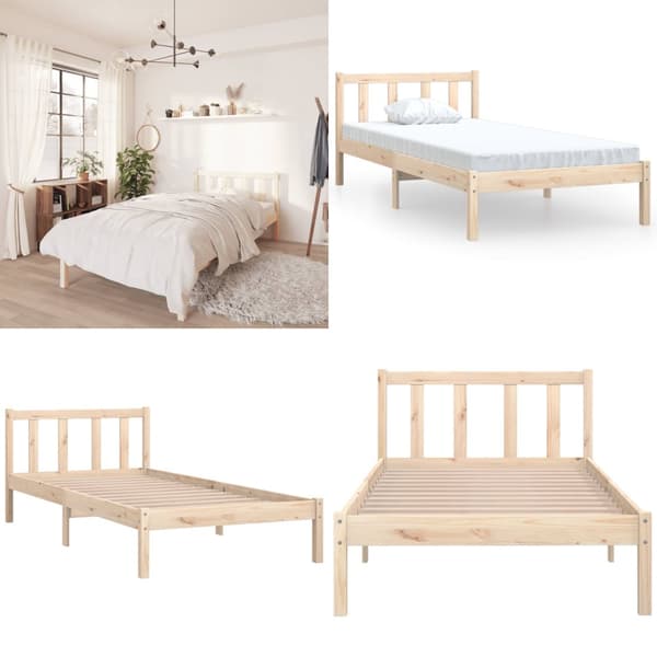 Sengeramme 100x200 cm massivt fyrretræ - Sengestel - Sengeramme - Home & Living