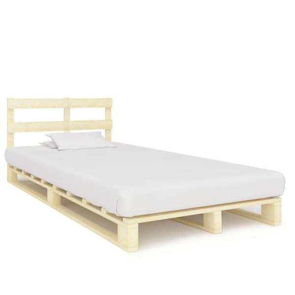 Palleseng massivt fyrretræ 120 x 200 cm - Sengeramme - Sengerammer - Home & Living