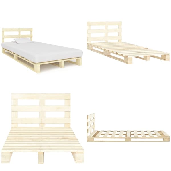 Palleseng massivt fyrretræ 120 x 200 cm - Sengeramme - Sengerammer - Home & Living