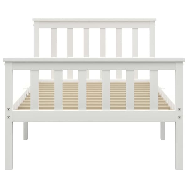 Sengestel 100 x 200 cm massivt fyrretræ hvid - Sengestel - Sengeramme - Home & Living
