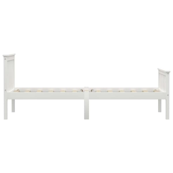 Sengestel 100 x 200 cm massivt fyrretræ hvid - Sengestel - Sengeramme - Home & Living