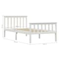 Miniatyrbillede 7 af 7: Sengestel 100 x 200 cm massivt fyrretræ hvid - Sengestel - Sengeramme - Home & Living