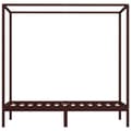 Pikkukuva 4 / 8: Pylvässänky tummanruskea täysi mänty 100x200 cm - Sängynrunko - Sängynrungot - Home & Living