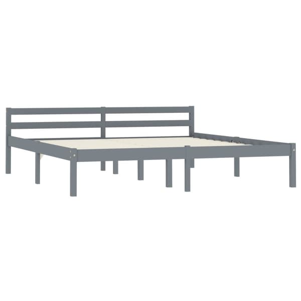 Sengestel massivt fyrretræ 180 x 200 cm grå - Sengestel - Sengeramme - Home & Living