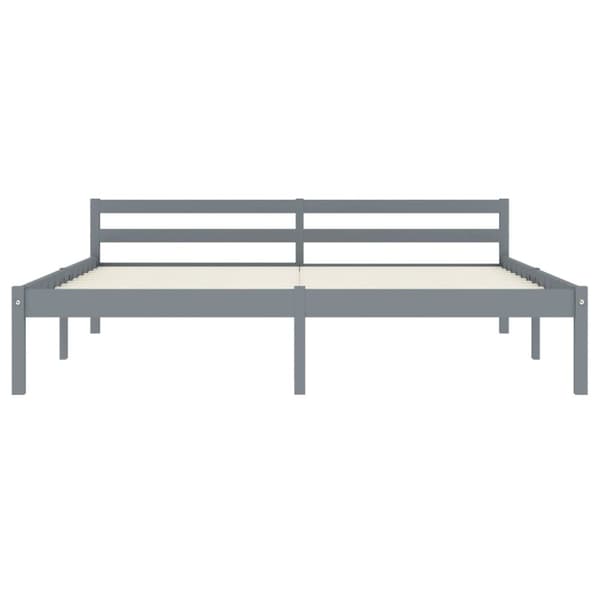 Sengestel massivt fyrretræ 180 x 200 cm grå - Sengestel - Sengeramme - Home & Living