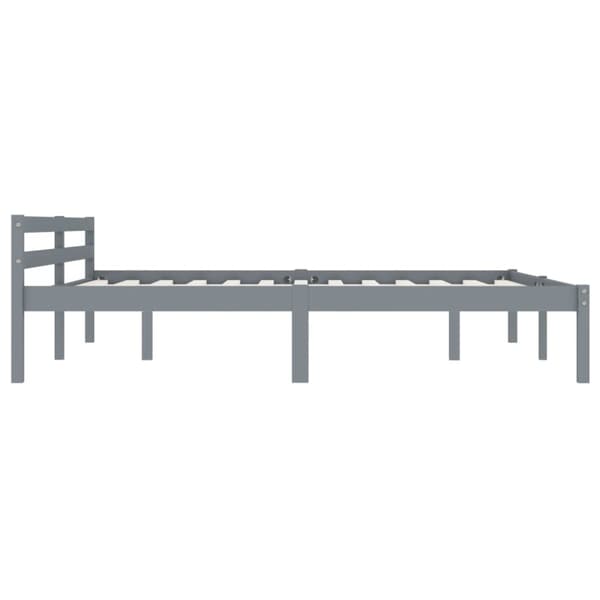 Sengestel massivt fyrretræ 180 x 200 cm grå - Sengestel - Sengeramme - Home & Living