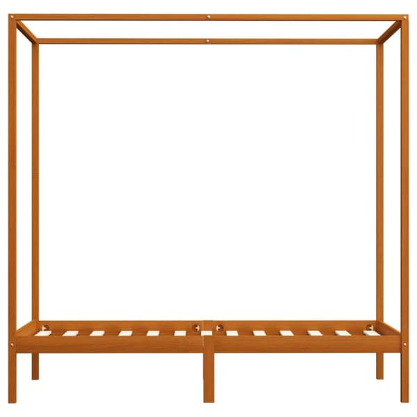 Sengestel til himmelseng 100x200 cm massivt fyrretræ gyldenbrun - Sengestel - Sengeramme - Home & Living