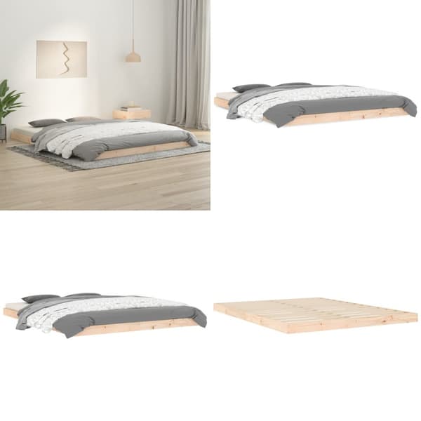 Sängynrunko 150x200 cm King Size täysi mänty - Sängynrunko - Sängynrungot - Home & Living