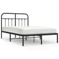 Miniatyrbillede 3 af 11: Sengeramme med sengegavl 120x200 cm metal sort - Sengestel - Sengeramme - Home & Living