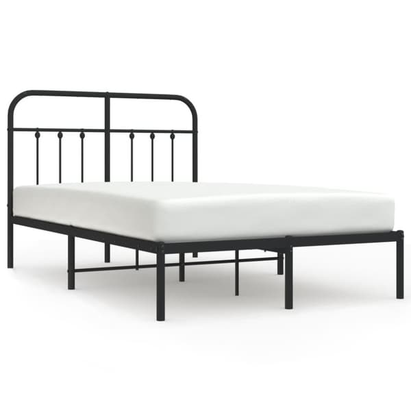 Sengeramme med sengegavl 120x200 cm metal sort - Sengestel - Sengeramme - Home & Living