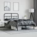 Miniatyrbillede 5 af 11: Sengeramme med sengegavl 120x200 cm metal sort - Sengestel - Sengeramme - Home & Living
