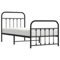 Miniatyrbillede 4 af 10: Sengeramme med sengegavl og fodgærde 90x190 cm metal sort - Sengestel - Sengeramme - Home & Living