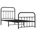 Miniatyrbillede 6 af 10: Sengeramme med sengegavl og fodgærde 90x190 cm metal sort - Sengestel - Sengeramme - Home & Living