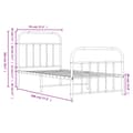 Miniatyrbillede 10 af 10: Sengeramme med sengegavl og fodgærde 90x190 cm metal sort - Sengestel - Sengeramme - Home & Living