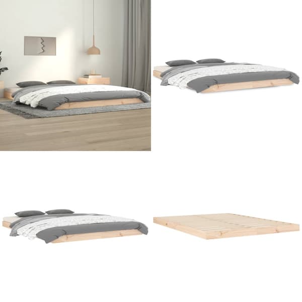 Sengeramme 140x190 cm massivt fyrretræ - Sengestel - Sengeramme - Home & Living