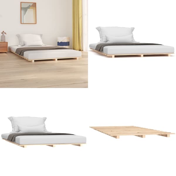 Sengeramme 150x200 cm massivt fyrretræ - Sengeramme - Sengerammer - Home & Living