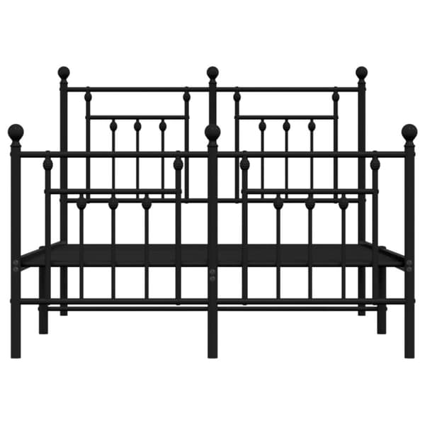 Metallinen sängynrunko päädyillä musta 120x200 cm - Sängynrunko -sängynrungot - Varavuode - Home & Living