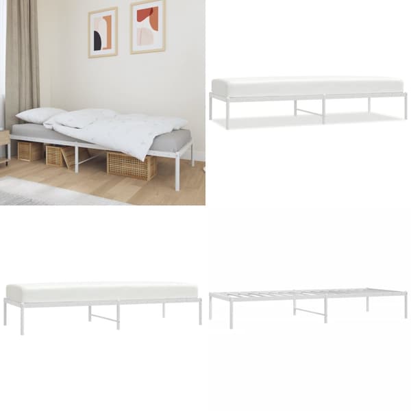 Sengeramme 80x200 cm metal hvid - Sengestel - Sengeramme - Home & Living
