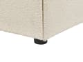 Miniatyrbillede 11 af 11: Lys beige bouclepolstret seng 160 x 200 cm med ramme og hovedgærde med opbevaringscontainer